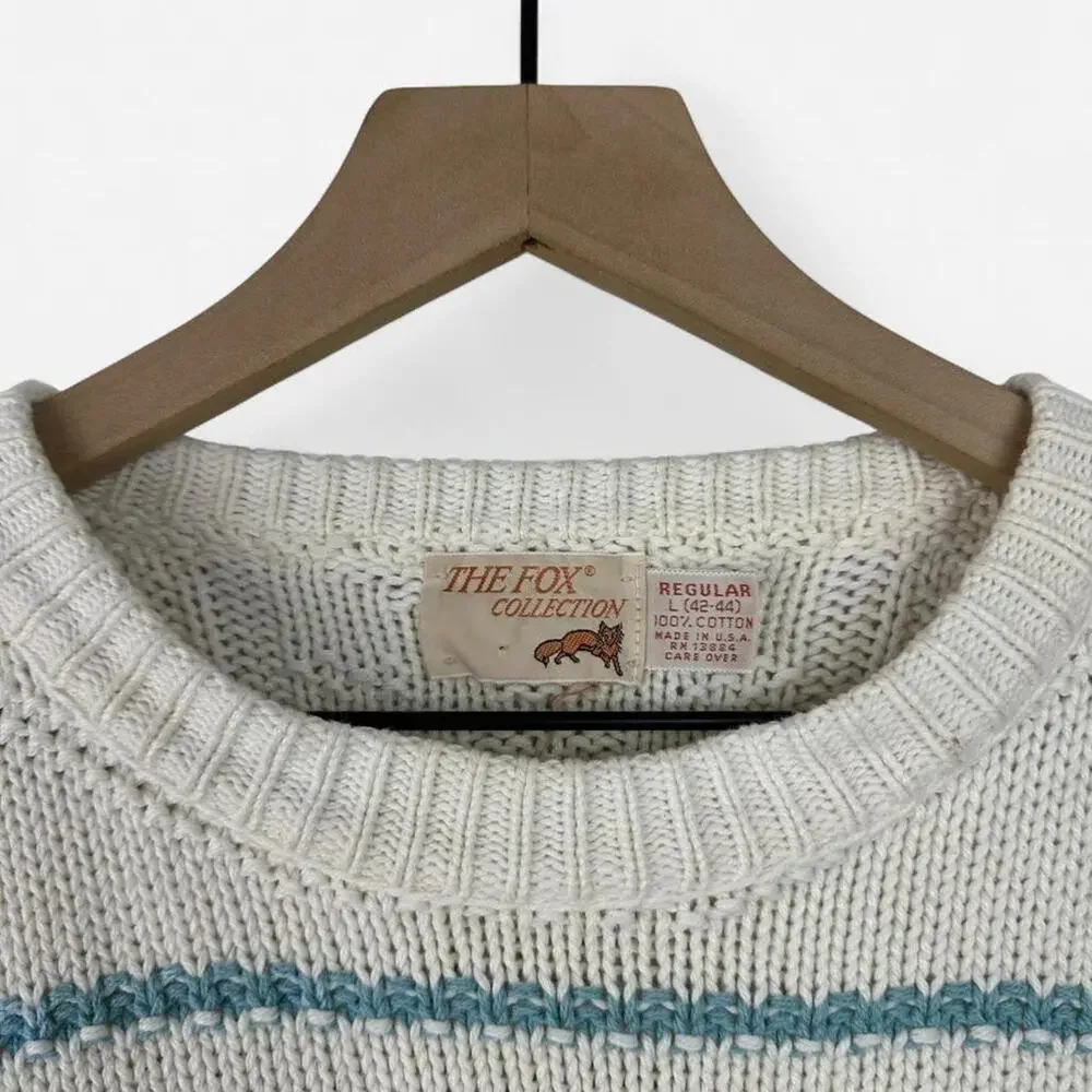 Vintage the fox collection textured knit sweater